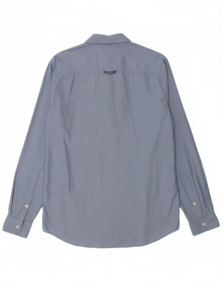 Camisa masculina TOMMY HILFIGER regular fit grande algodão azul