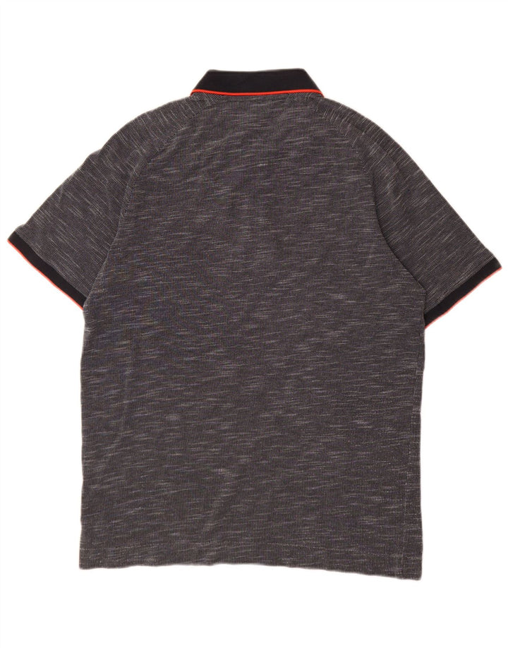 Camisa polo masculina Jack & Jones grande algodão manchado cinza