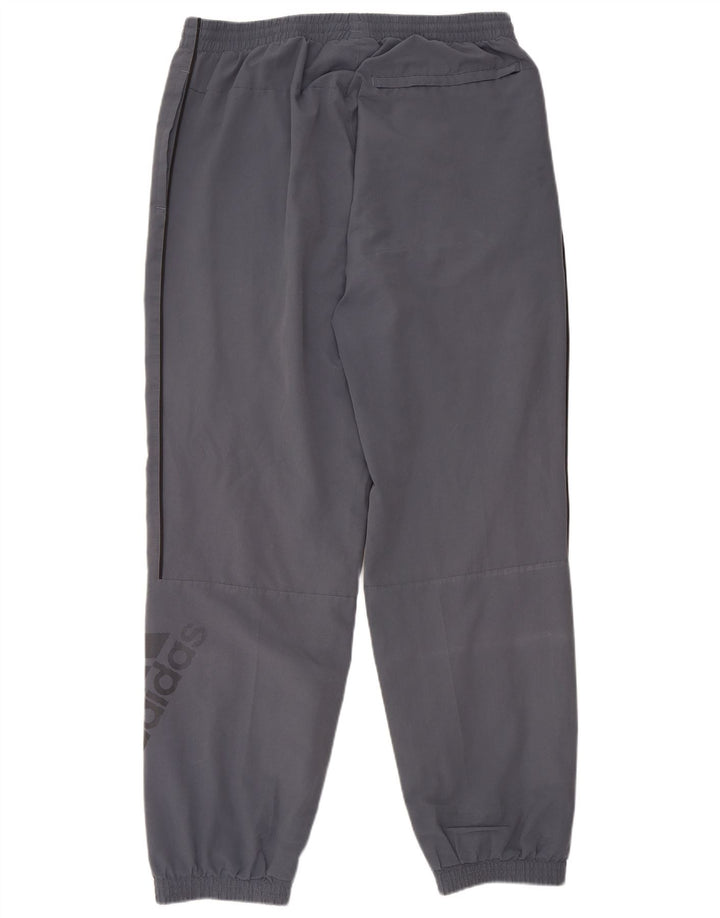 ADIDAS Mens Graphic Tracksuit Calças Joggers Grande Cinza Poliéster