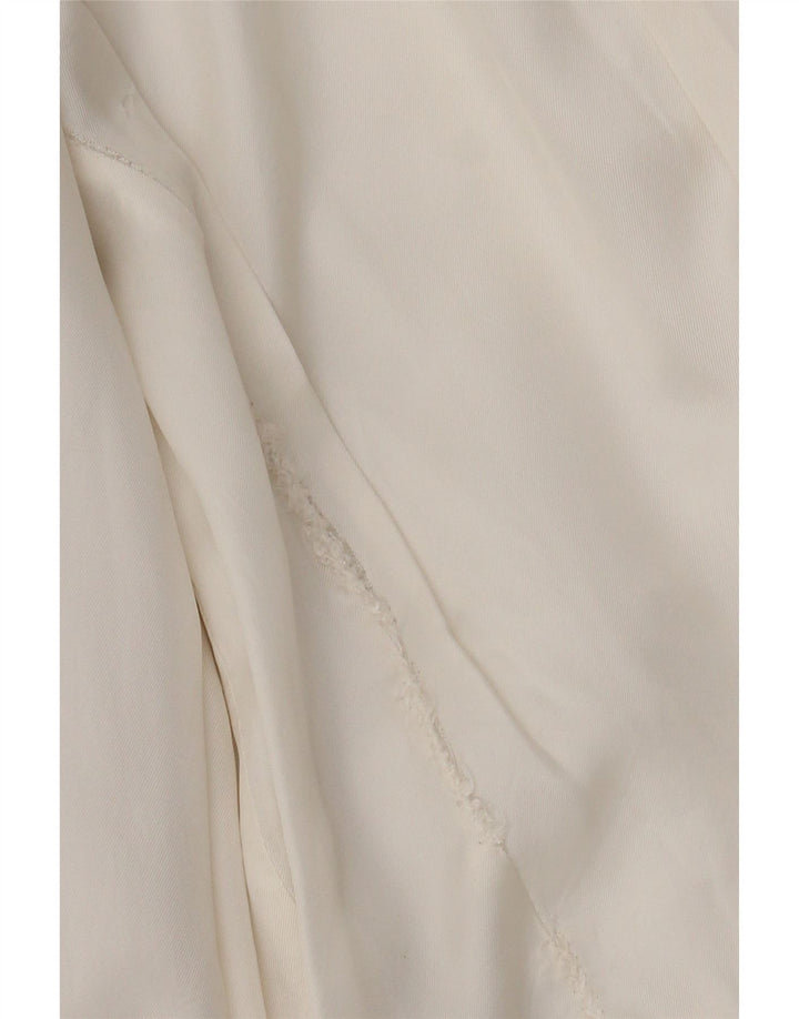 Zara Jaqueta blazer feminina manga 3/4 aberta Reino Unido 10 pequena branca