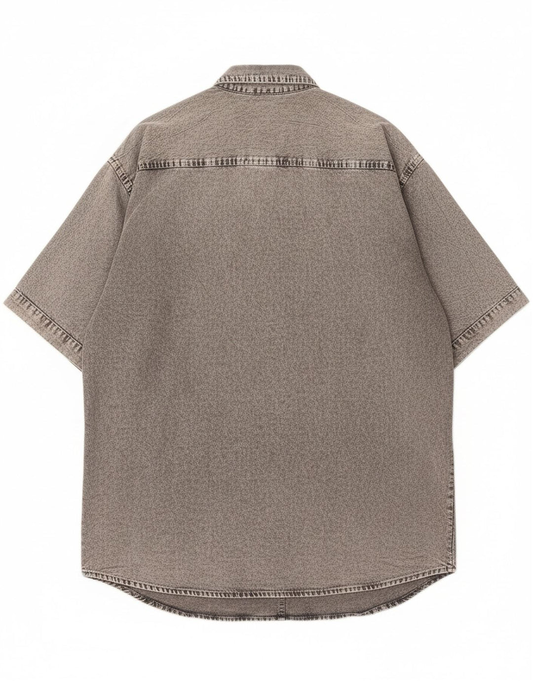 Camisa jeans masculina VINTAGE grande cinza
