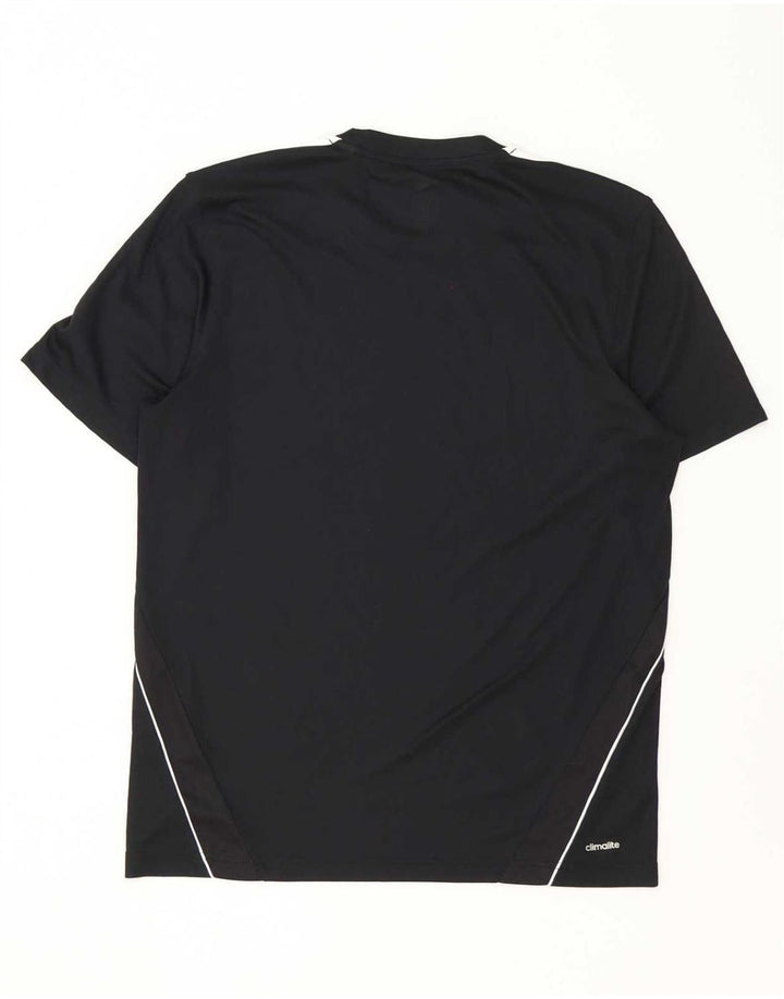 Adidas Mens Climalite Camiseta Top Grande Poliéster Preto
