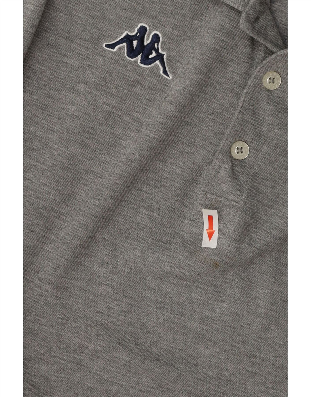 Camisa polo masculina KAPPA algodão cinza médio