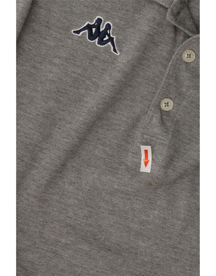 Camisa polo masculina KAPPA algodão cinza médio