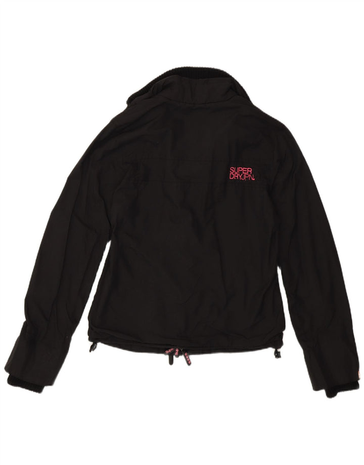 Jaqueta de chuva feminina Superdry UK 10 pequena nylon preto