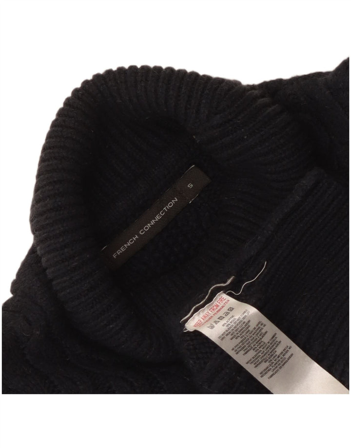 Suéter feminino French Connection com gola redonda Reino Unido 10 pequeno azul marinho