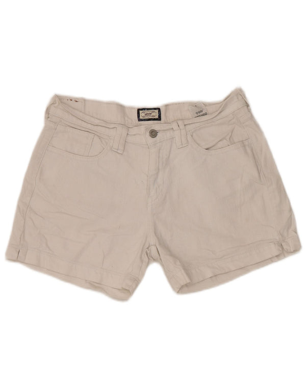 LEVI'S Shorts jeans feminino 515 US 8 médio W30 algodão branco