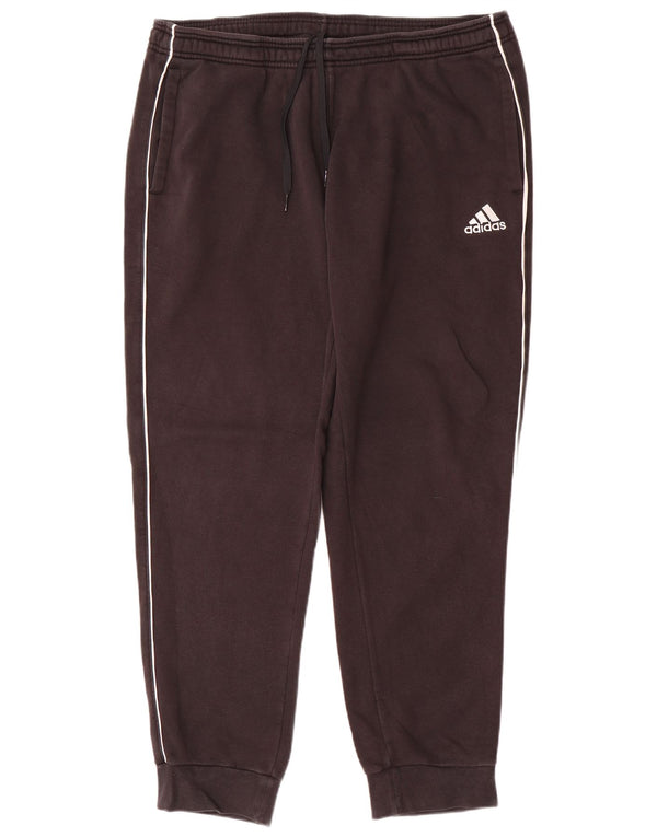 Adidas Mens Tracksuit Trousers Joggers XL Black Cotton