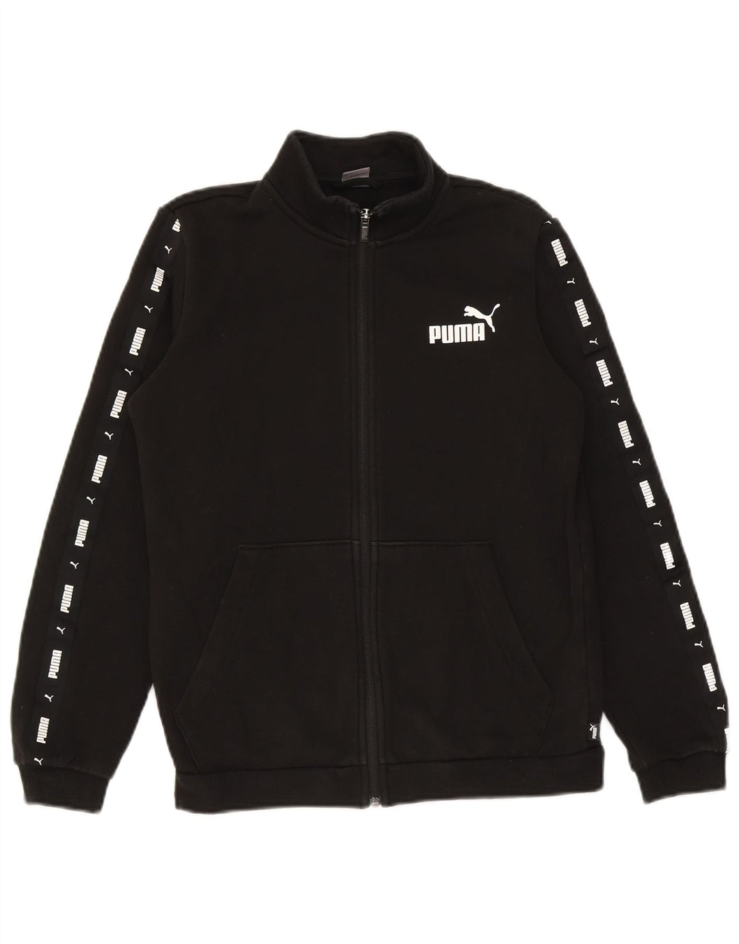 Jaqueta Puma Boys Graphic Tracksuit Top 13-14 Anos Algodão Preto