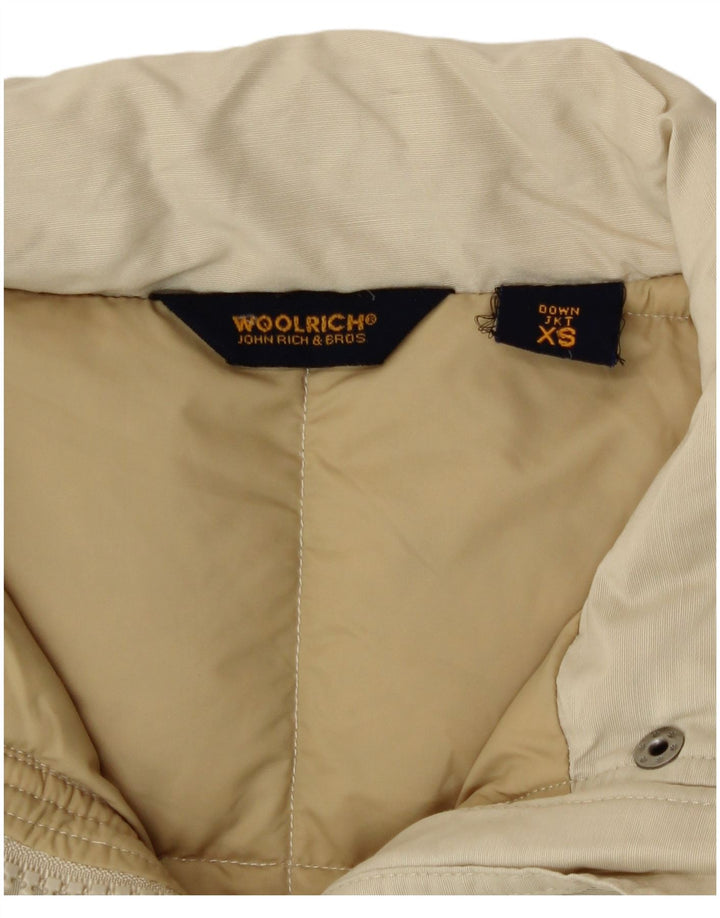 Jaqueta acolchoada feminina Woolrich com ajuste solto Reino Unido 6 XS poliamida bege