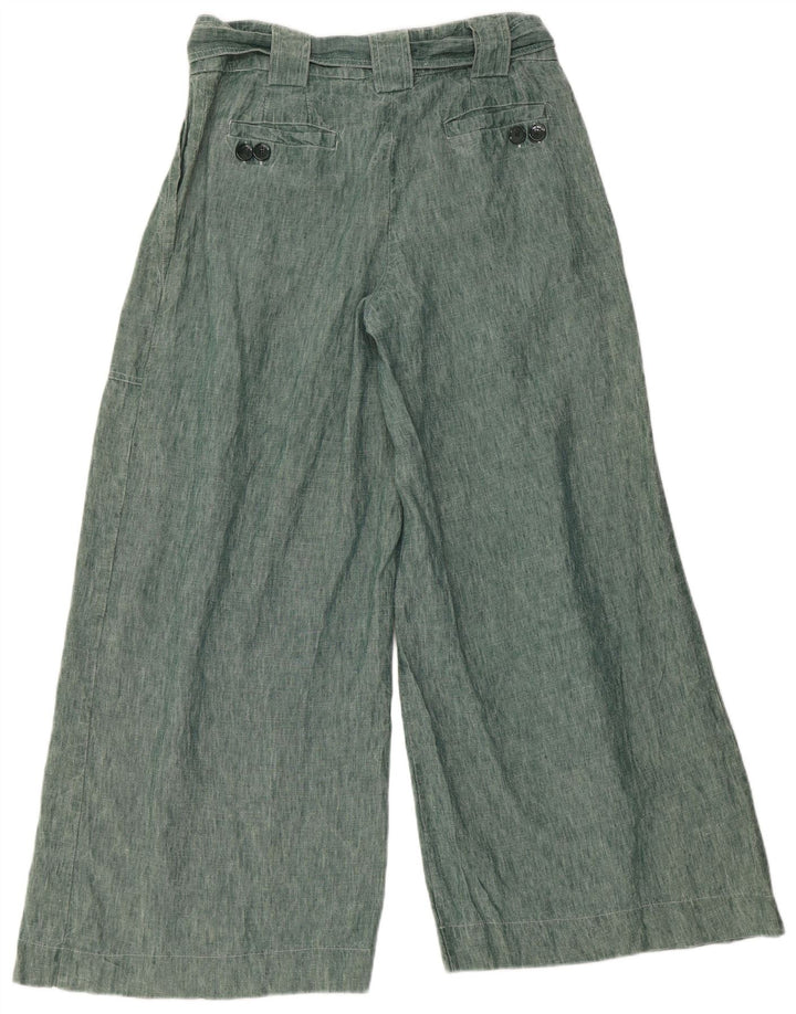Calça chino feminina LIU JO com perna larga W30 L27 verde