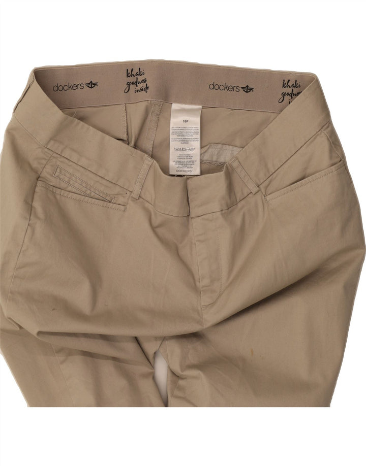DOCKERS Womens Bootcut Casual Trousers US 16 2XL W36 L28 Beige Cotton Vintage Dockers and Second-Hand Dockers from Messina Hembry 