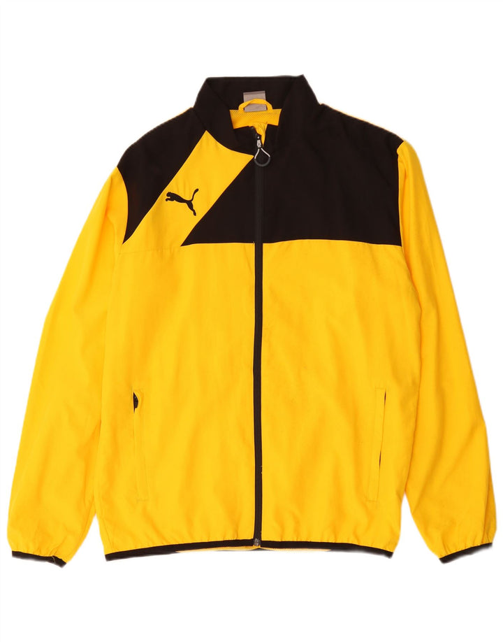 Puma Mens Tracksuit Top Jacket Médio Amarelo Colorblock Poliéster