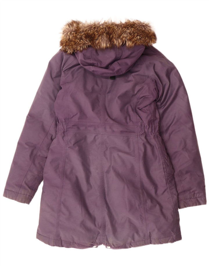 Jaqueta parka acolchoada com capuz feminina The North Face Reino Unido 12 médio roxo inverno