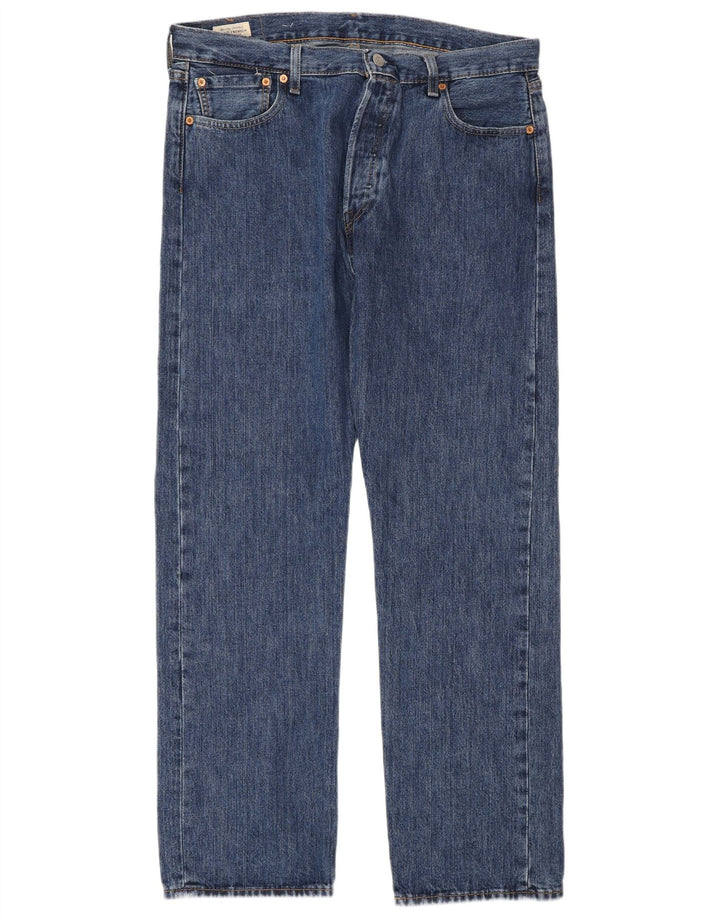 Levi's Masculino 501 Straight Jeans W36 L32 Azul Algodão