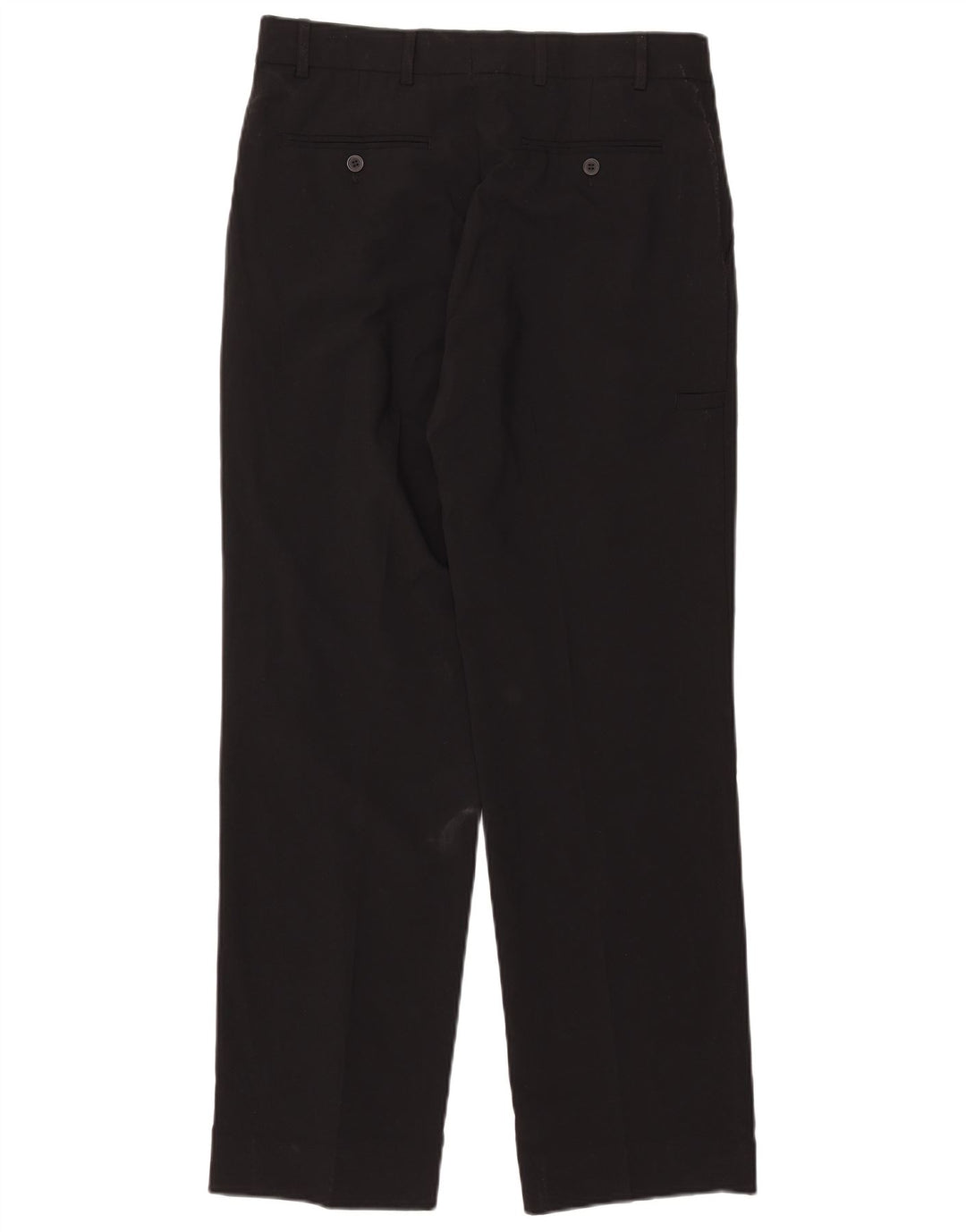 Calça feminina Marks & Spencer de terno reto W32 L31 poliéster preto