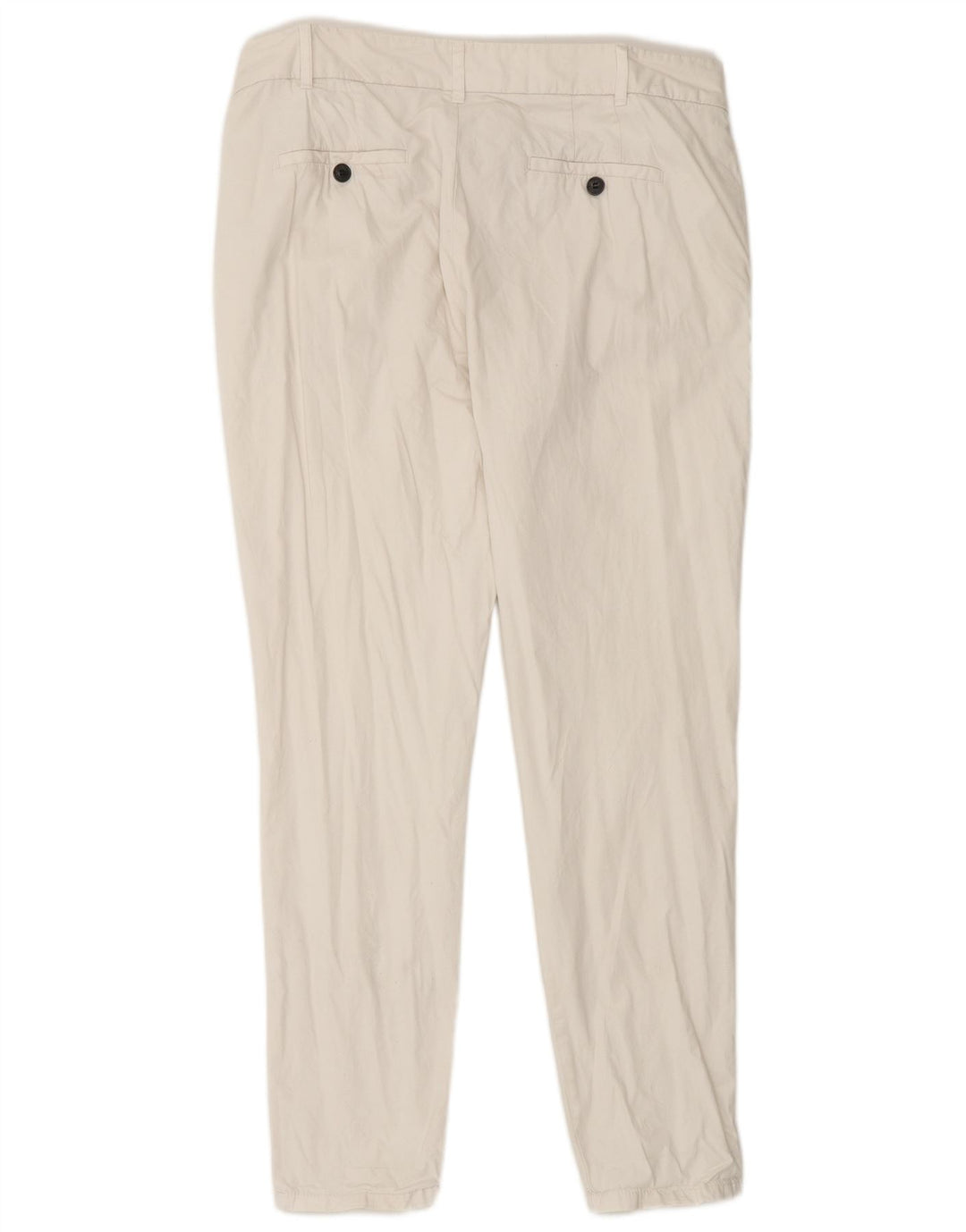 Zara Calça Chino Feminina Slim Médio W32 L30 Algodão Branco