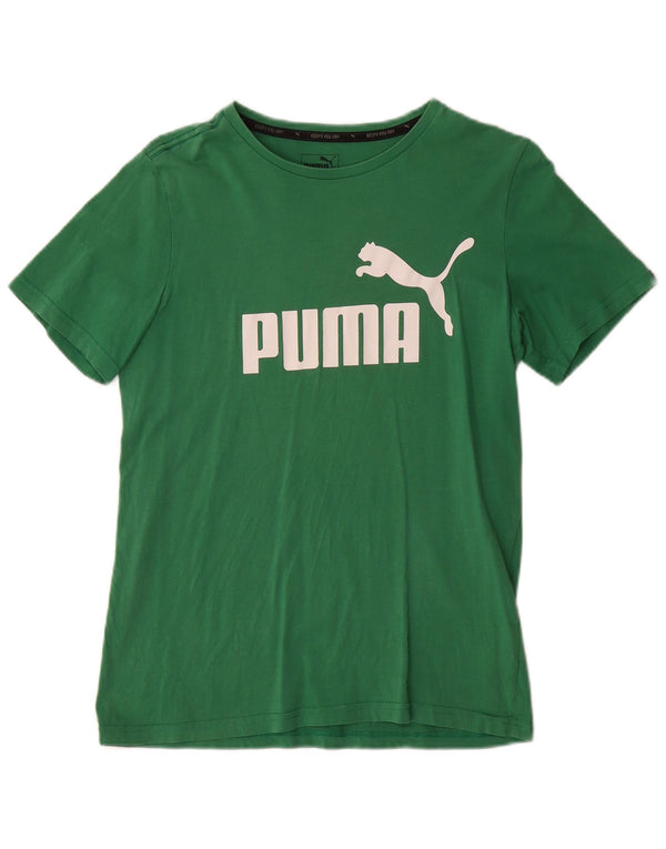 Camiseta Puma Menino Graphic Top 13-14 Anos Verde Algodão