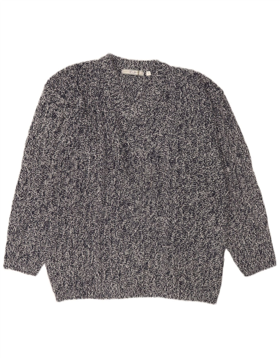 Suéter masculino Lotto com decote em V grande acrílico salpicado azul marinho