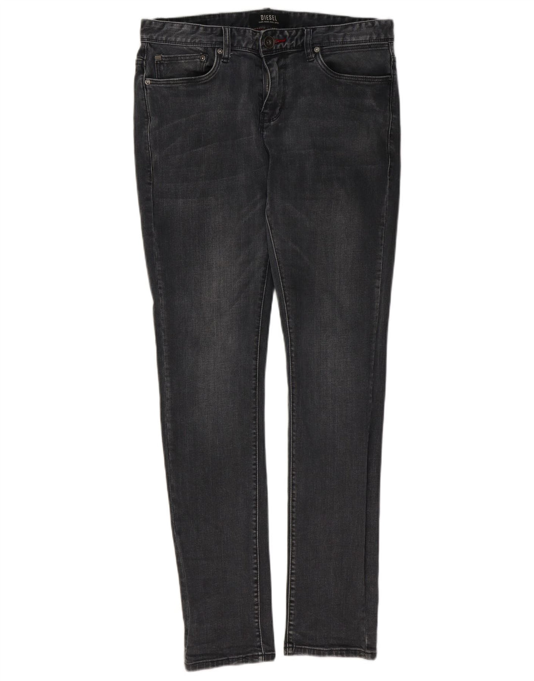 Diesel Mens Sleenker Slim Jeans W32 L32 Cinza Algodão