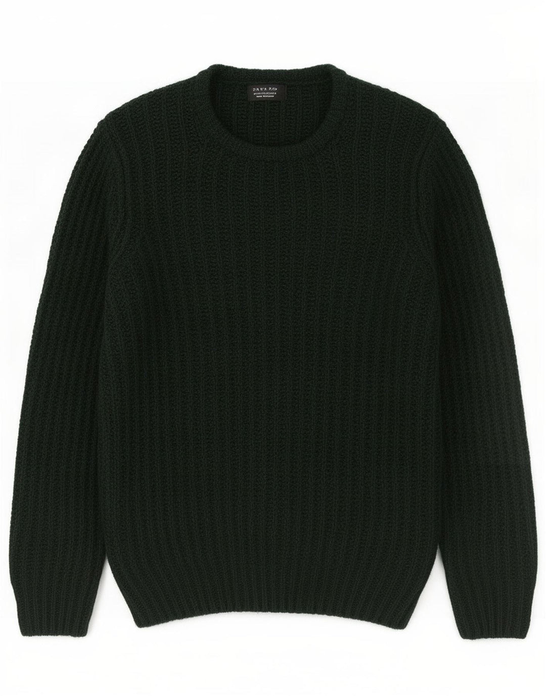 Zara Suéter masculino com gola redonda e acrílico verde médio