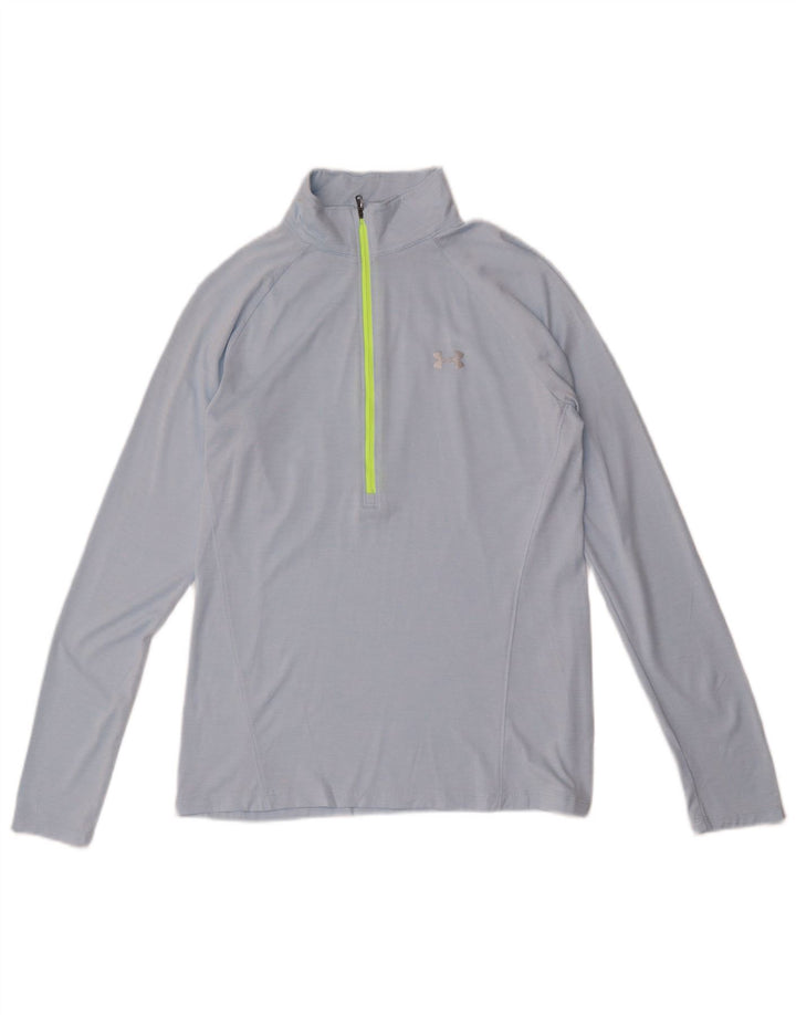 Under Armour Womens Heat Gear Pulôver Treino Top Reino Unido 12 Médio Azul