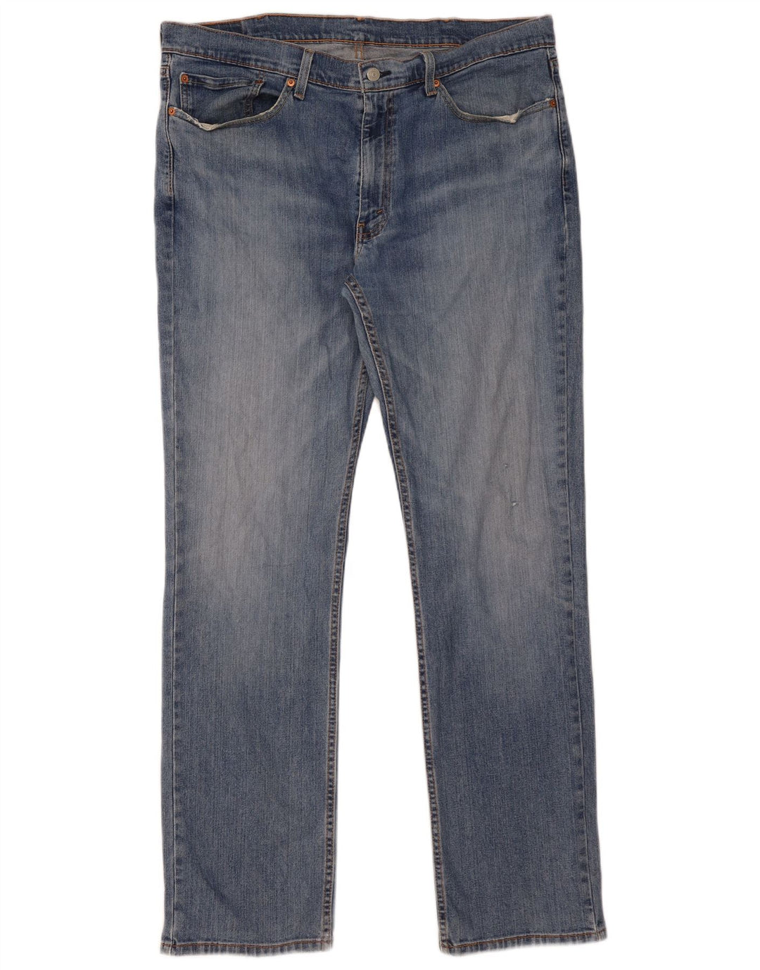 LEVI'S Masculino 514 Straight Jeans W38 L34 Azul Algodão
