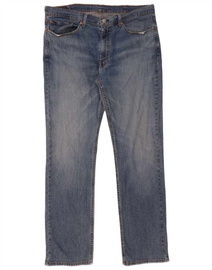 LEVI'S Masculino 514 Straight Jeans W38 L34 Azul Algodão