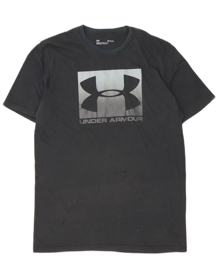 Camiseta gráfica masculina Under Armour Top médio preto