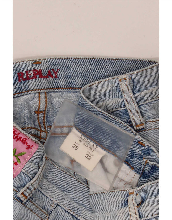 Calça jeans feminina Replay W25 L30 azul algodão