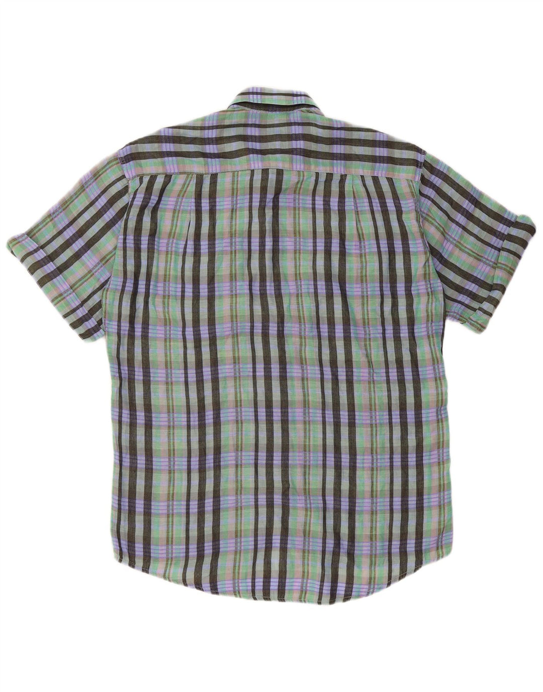 Camisa masculina de manga curta Levi's grande xadrez verde