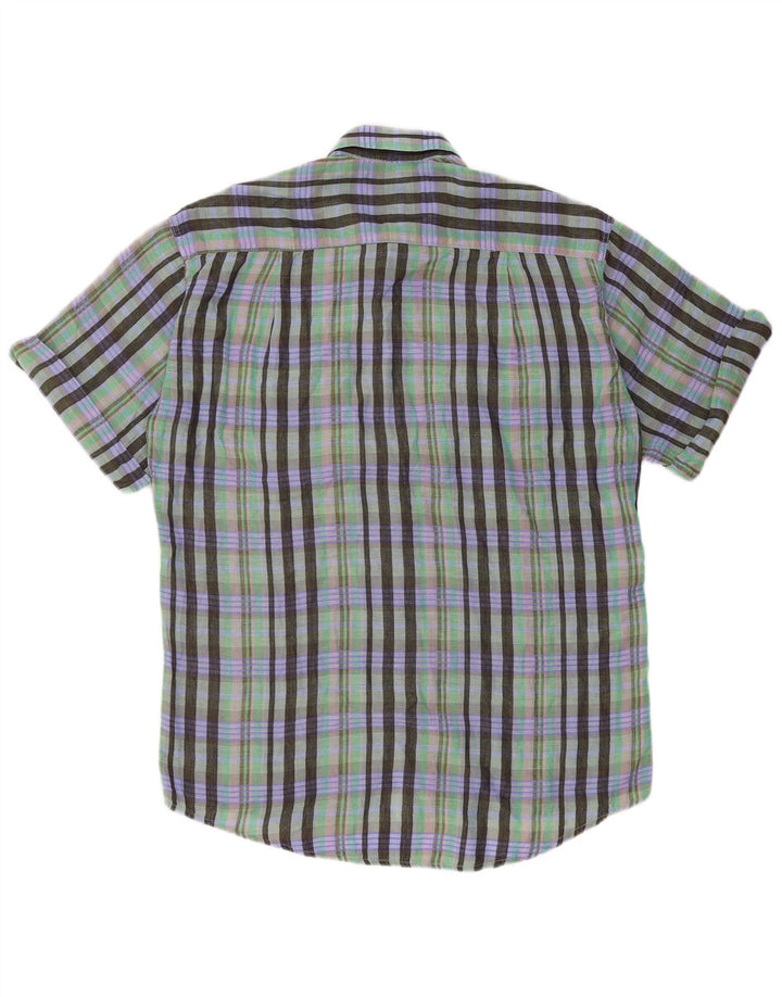 Camisa masculina de manga curta Levi's grande xadrez verde