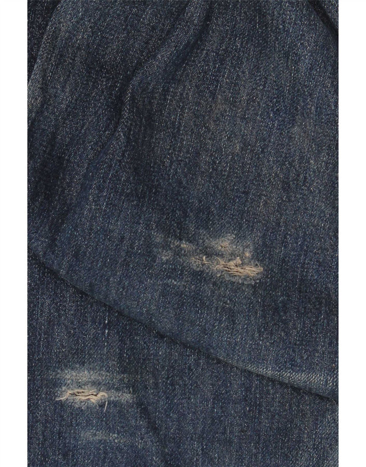 Calça jeans masculina Levi's desgastada com perna larga W29 L34 azul algodão