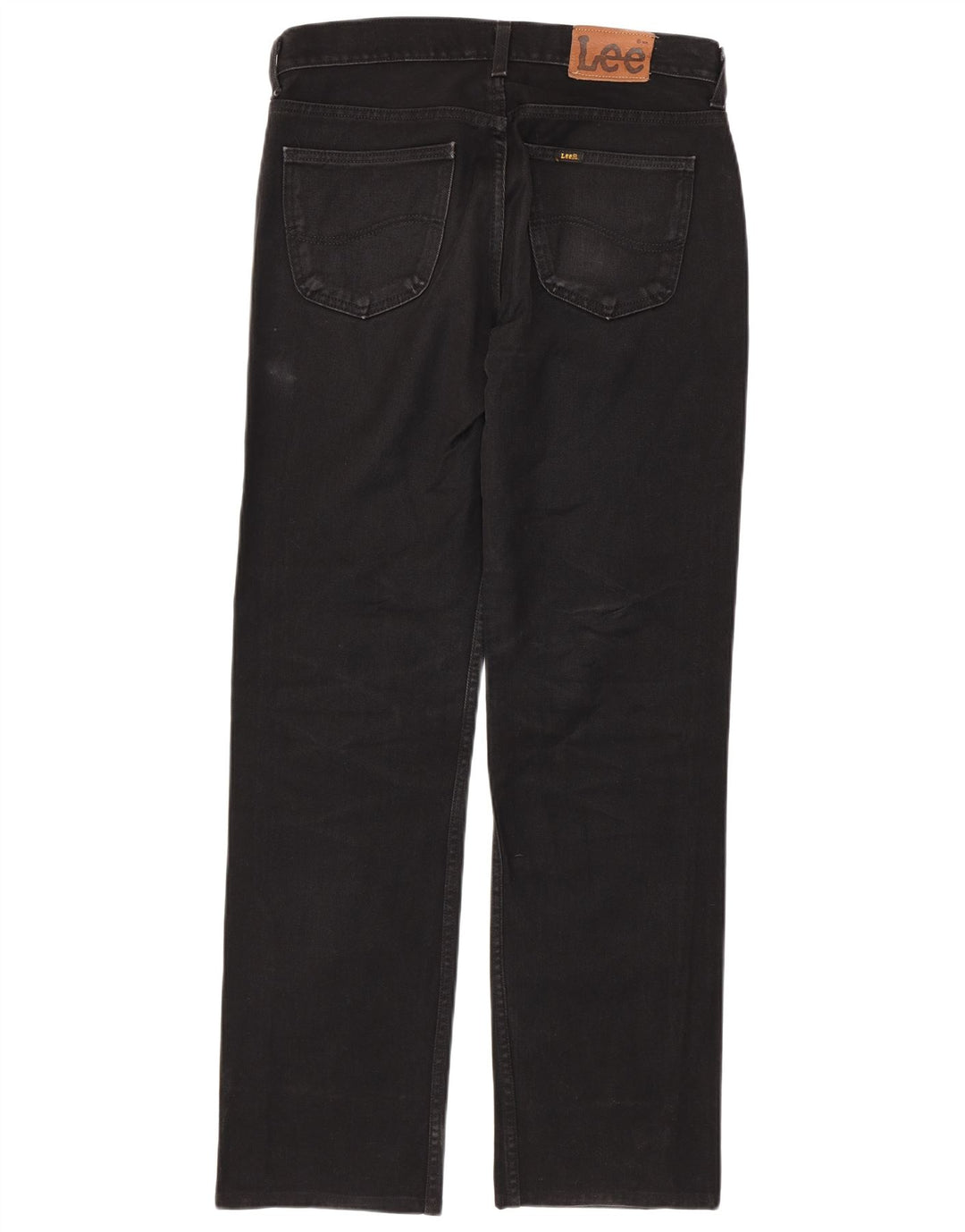 LEE Mens Seattle Straight Jeans W34 L33 Algodão Preto