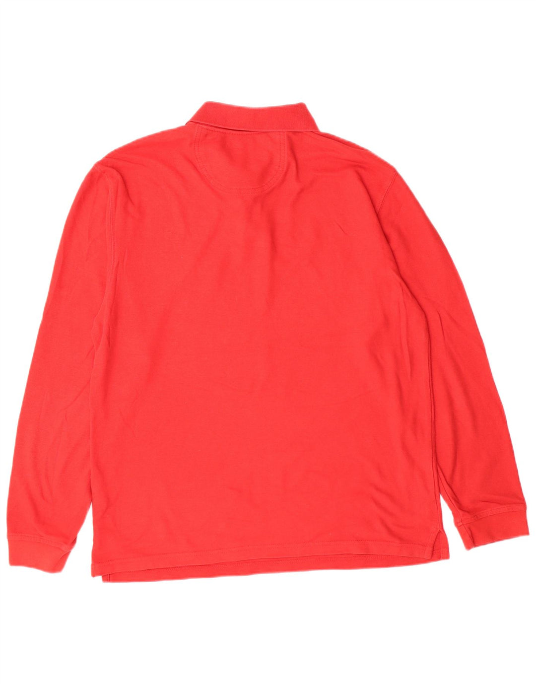 Camisa polo masculina de manga comprida Izod poliéster vermelho médio