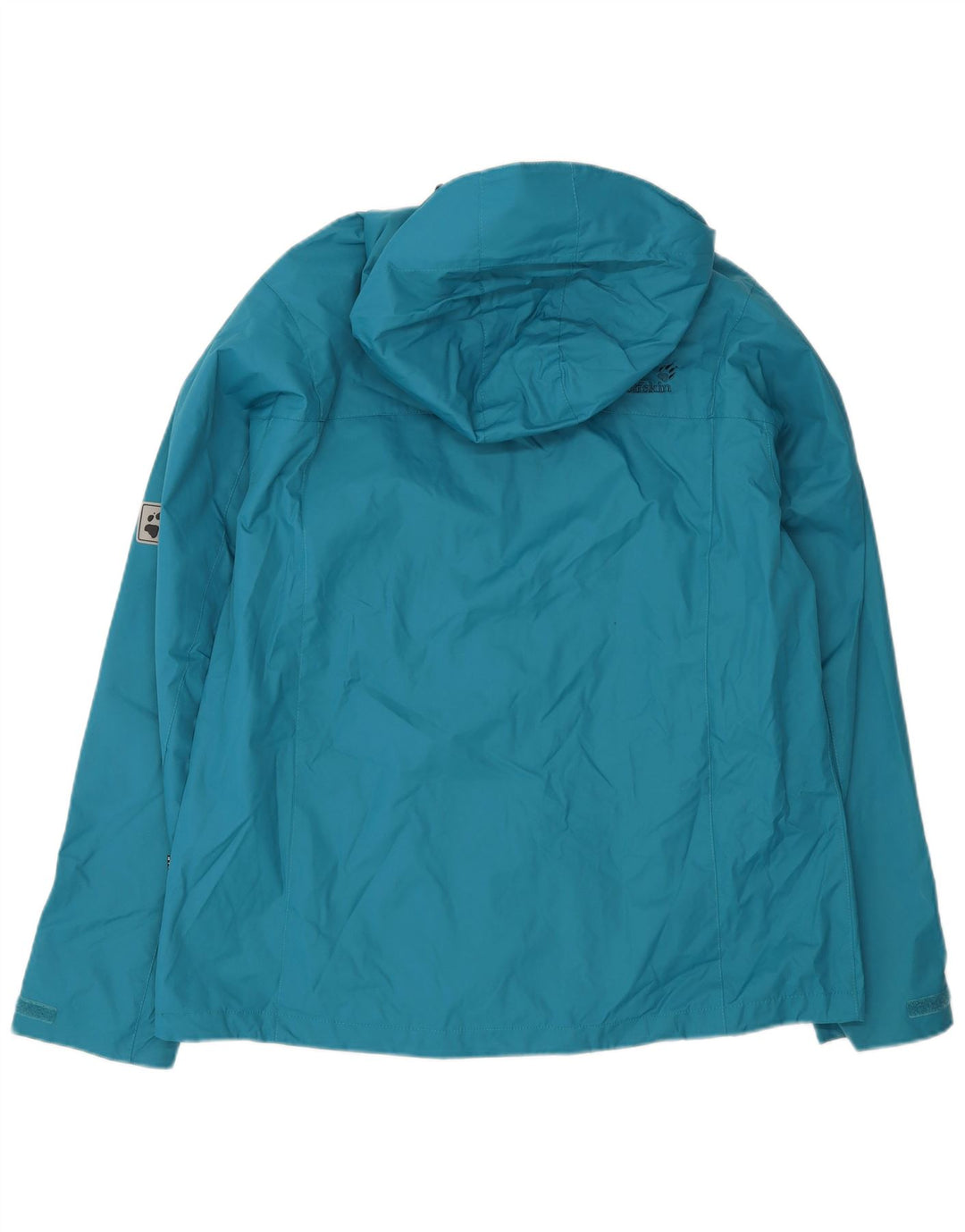 Jaqueta de chuva feminina com capuz JACK WOLFSKIN Reino Unido 18/20 XL azul poliamida