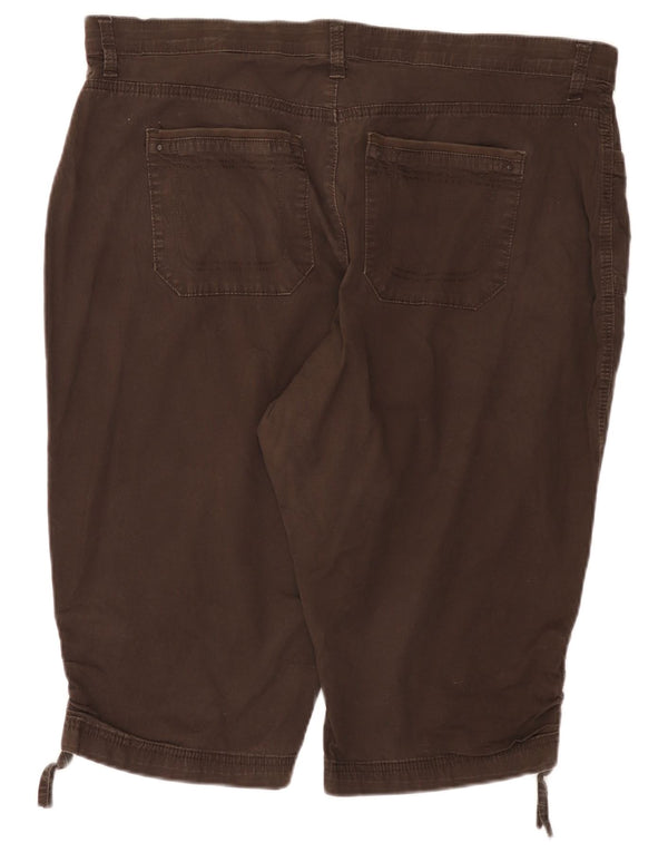 Shorts casuais femininos Lee US 20 3XL W40 algodão marrom