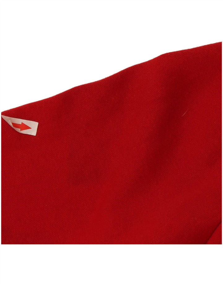 Adidas Mens Hoodie Jumper Médio Algodão Vermelho