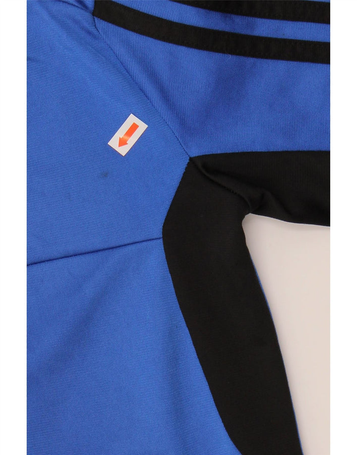 Jaqueta Adidas Meninos Treino Top 7-8 Anos Azul Colorblock Poliéster