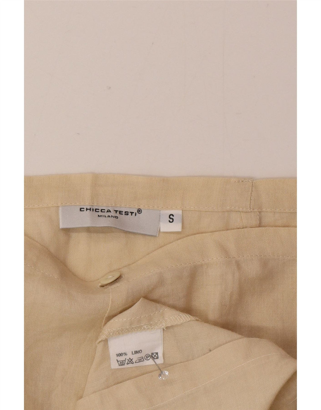 Saia feminina Maxi Wrap Chicca Testi pequena W26 linho bege