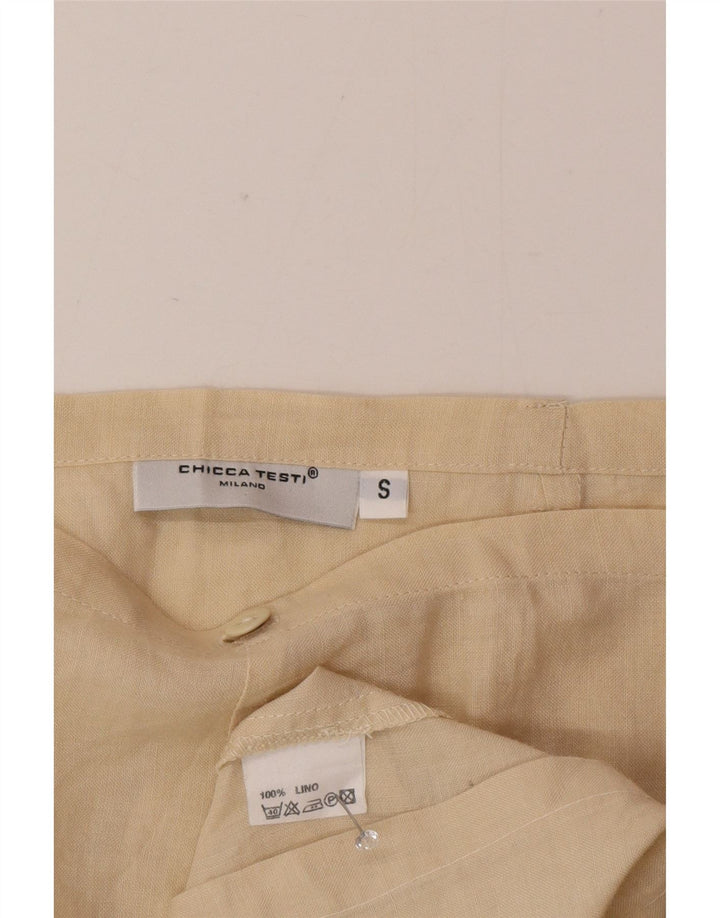 Saia feminina Maxi Wrap Chicca Testi pequena W26 linho bege