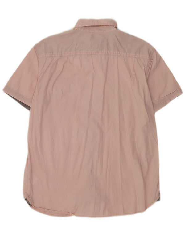 Camisa masculina de manga curta Lee grande algodão rosa
