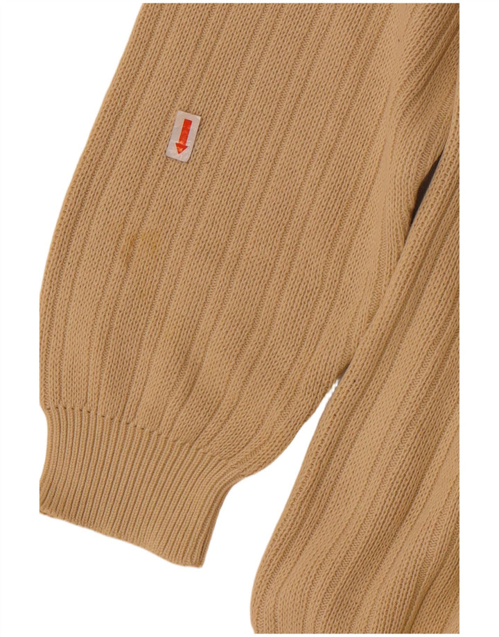Suéter masculino Marlboro Classics com decote em V XL algodão bege