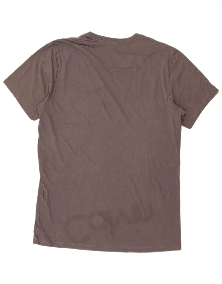 Camiseta masculina Calvin Klein com estampa gráfica cinza médio algodão