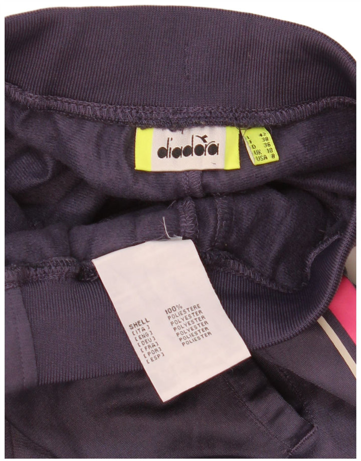 Calça de treino feminina Diadora UK 10 poliéster roxo pequeno