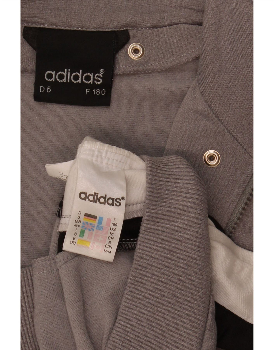 Adidas Mens Graphic Tracksuit Top Jacket UK 40/42 Medium Grey Colourblock
