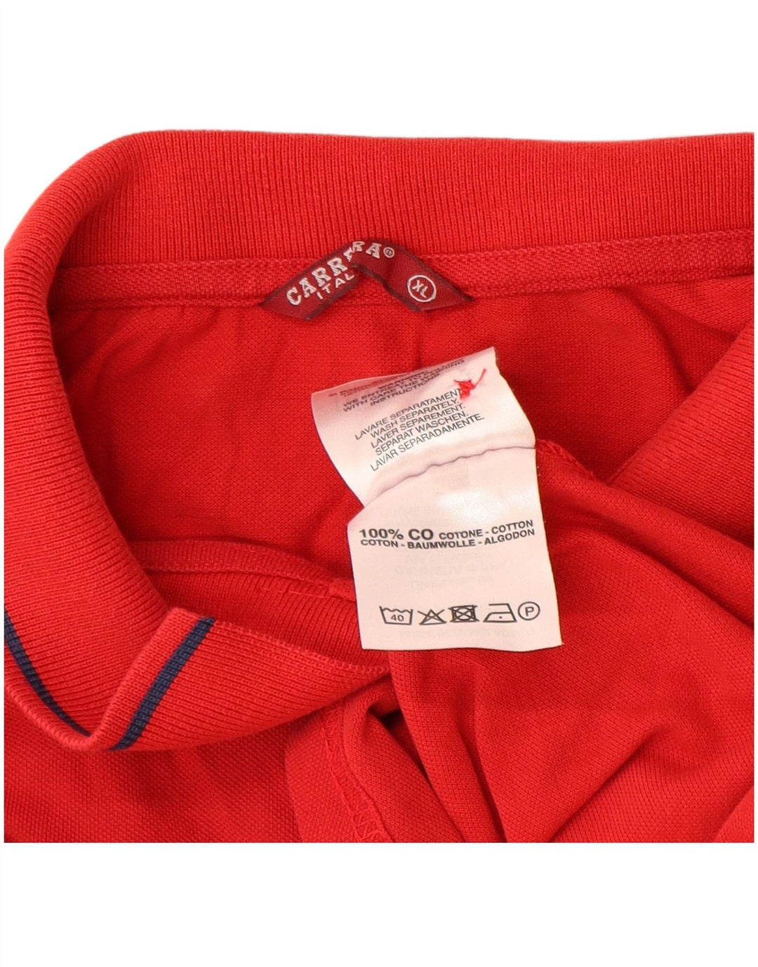 Camisa polo masculina Carrera XL algodão vermelho