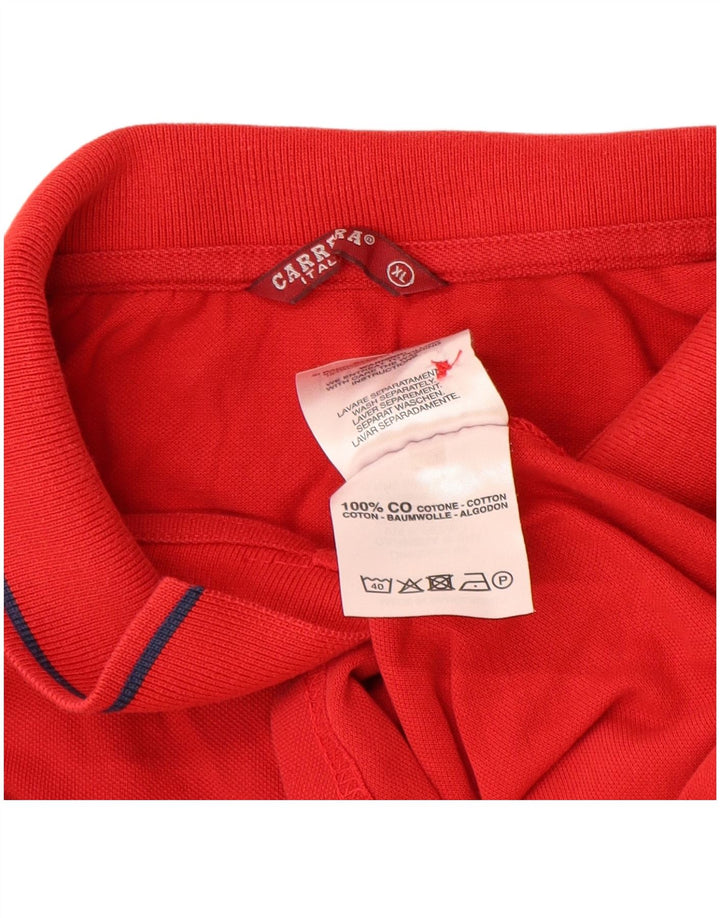 Camisa polo masculina Carrera XL algodão vermelho