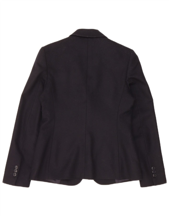 Jaqueta blazer feminina Gant com 1 botão Reino Unido 8 pequena lã azul marinho