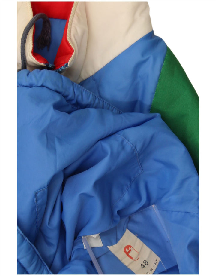 Jaqueta acolchoada masculina La Font IT 48 poliamida colorblock azul médio